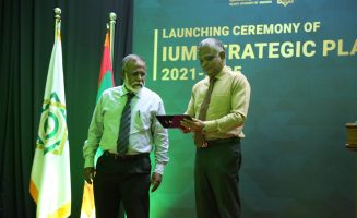 އިސްލާމީ ޔުނިވަރސިޓީގެ  ސްޓެރެޖިކް ޕްލޭން އިފްތިތާޙް ކުރި ހަފްލާގެ ތެރެއިން. ފޮޓޯ: އައިޔޫއެމް