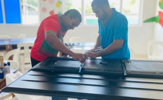 ކްލާސް ރޫމްތައް ޑިޖިޓަލް ކުރުމުގެ ތެރެއިން. ފޮޓޯ: ފ. އަތޮޅު މަދަރުސާ