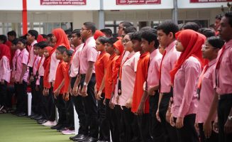 ދެވަނަ ޓާމްގެ މިޑް ބްރޭކަށްފަހު  ކިޔެވުން ފެށުމުގެ ގޮތުން އިސްކަންދަރު ސްކޫލުގައި މިއަދު ބޭއްވި އެސެމްބްލީގެ ތެރެއިން- ފޮޓޯ: އިސްކަންދަރު ސްކޫލް