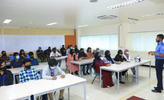 މިއަދު ފެށި ޕްރޮގްރާމްގެ ތެރެއިން. ފޮޓޯ: ދިވެހި ފުލުހުންގެ ޚިދުމަތް