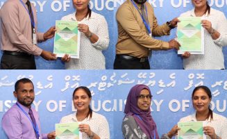 "ނޯރތް ޒޯން ވެހި އެޑިޔުކޭޝަނަލް ޓުއަރ 2022"ނިންމާލުމަށްފަހު، ބައިވެރިންނަށް ސެޓްފިކެޓް ހަވާލުކުރުން؛ ސެޓްފިކެޓް ހަވާލުކޮށްދެއްވީ އެޑިޔުކޭޝަން މިނިސްޓަރ ޑރ.ޢާއިޝަތު ޢަލީ؛- ފޮޓޯ// އެޑިޔުކޭޝަން މިނިސްޓްރީ